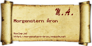 Morgenstern Áron névjegykártya